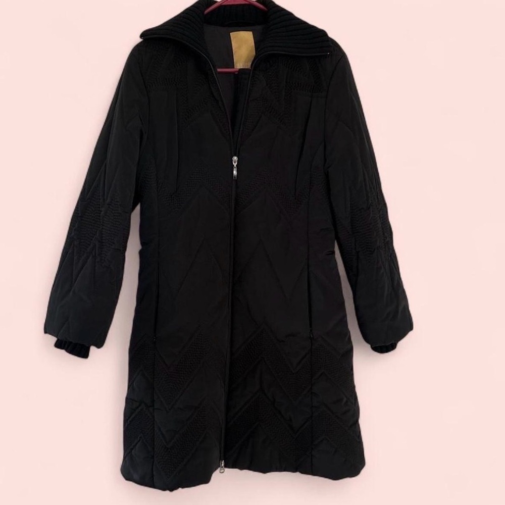 Escada Black Quilted Puffer Coat